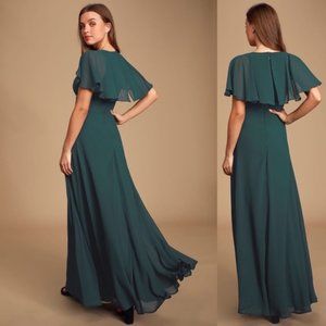 lulus emerald green dress size L